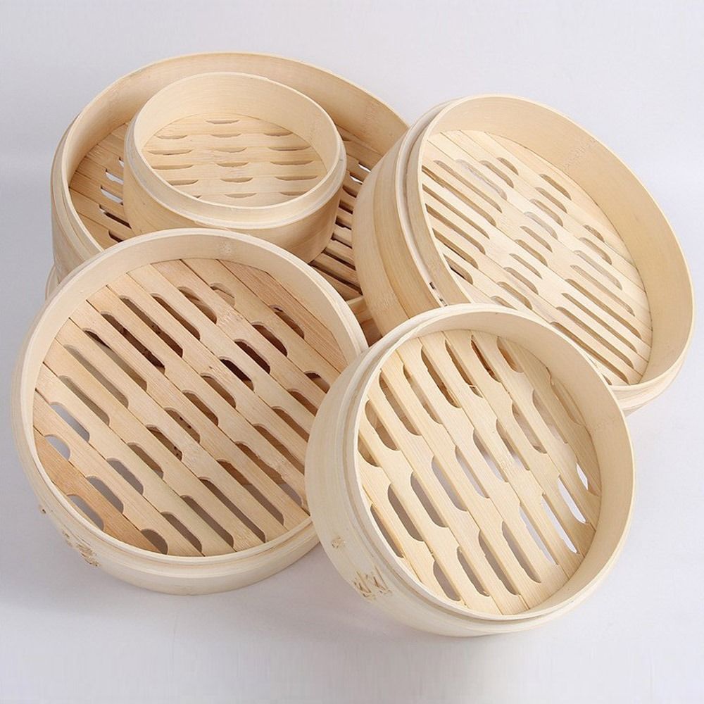 Bao Steamer Bamboo - Chinese Steamer Bamboo Steamer with Lid
